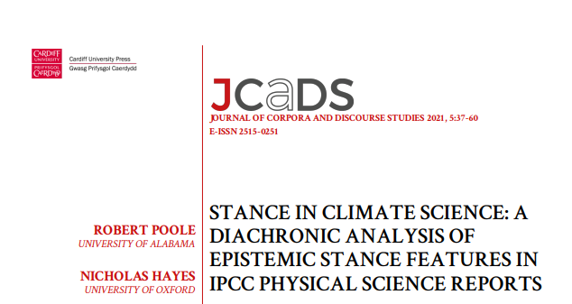 Stance in climate science: A diachronic analysis of epistemic stance features in IPCC physical science reports